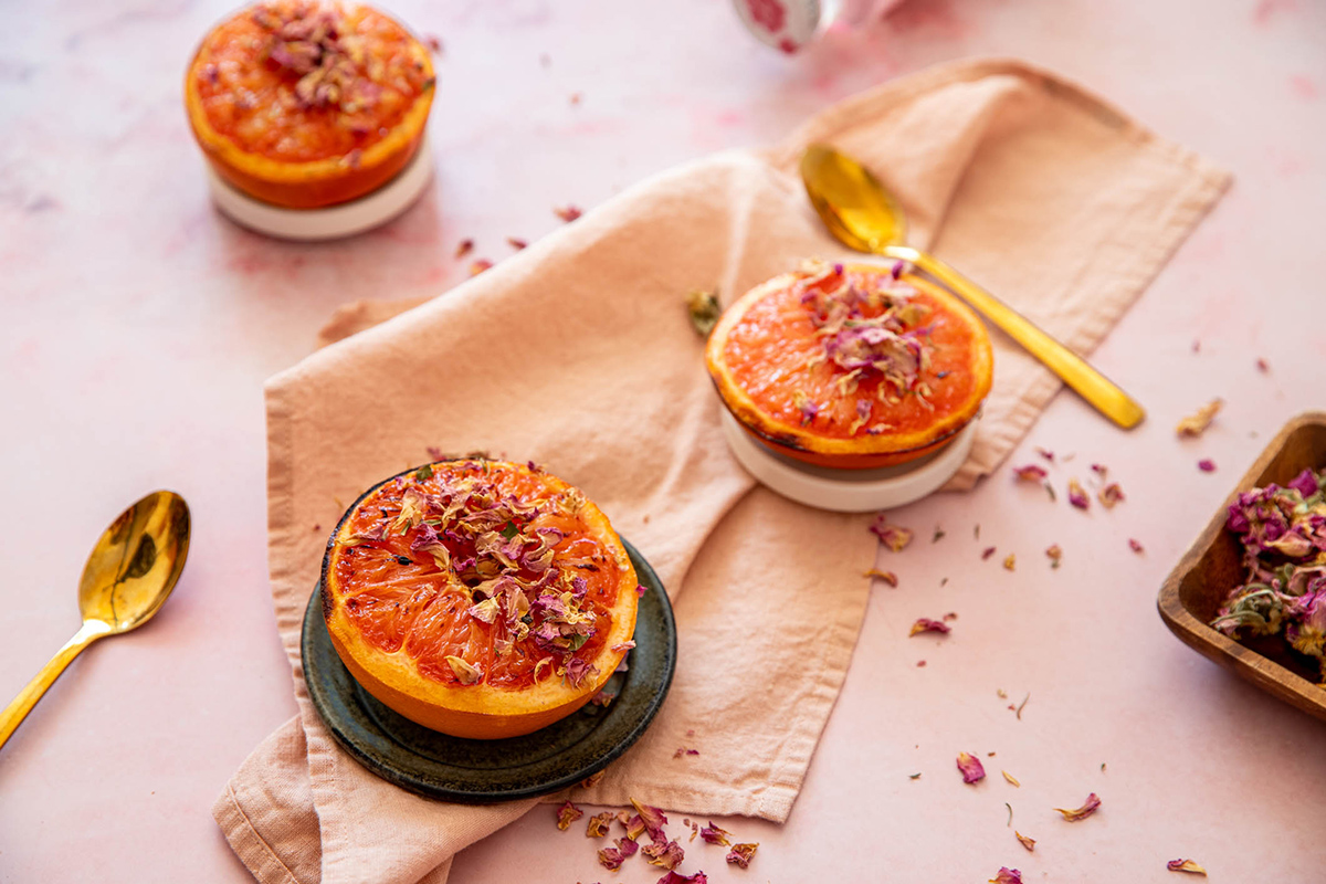 Grapefruit with rose water recipe